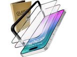 Nalia Set [3 In 1] 2X Vetro Protettivo E 1X Telaio Di Montaggio Per Iphone 16 Pro Max, Chiaro Schermo Protettivo 9H Pellicola Di Vetro Temperato