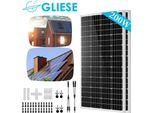 Sistema Solare Monocristallino Da 200W Modulo Solare Fotovoltaico Con Staffa Fissa Pannello Solare Con 1 A 2 Pannello Solare Cavo Di Derivazione Y