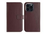 Custodia Per Iphone 16 Pro - Vera Pelle - Selencia Flip Flap - Marrone