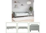 The Living Store Daybed Grigio Chiaro 80X200 Cm Velluto