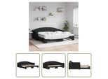 The Living Store Letto Da Giorno Allungabile Nero 90X200 Cm In Tessuto