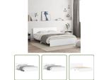 The Living Store Struttura Letto Con Testiera Bianca 150X200 Cm
