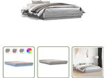 The Living Store Struttura Letto Con Led Grigio Rovere Sonoma 160X200 Cm