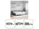 The Living Store Letto Da Giorno Allungabile Grigio Chiaro 100X200 Cm Tessuto