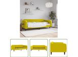 The Living Store Daybed Giallo 90X200 Cm In Velluto