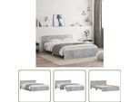 The Living Store Struttura Letto Con Testiera In Cemento Grigio 150X200 Cm