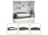 The Living Store Letto Da Giorno Con Materasso Grigio Scuro 90X200 Cm In Tessuto
