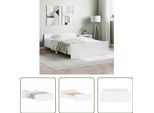 The Living Store Giroletto Con Testiera E Pediera Bianco 120X200 Cm