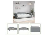 The Living Store Letto Da Giorno Grigio Chiaro 100X200 Cm Tessuto
