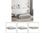 The Living Store Struttura Letto Con Cassetti Grey Sonoma 120X190 Cm Materiale A Base Di Legno