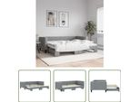 The Living Store Letto Da Giorno Allungabile Grigio Chiaro 90X200 Cm In Tessuto