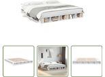 The Living Store Struttura Letto Bianca 180X200 Cm In Legno