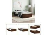 The Living Store Struttura Letto In Rovere Marrone 90X200 Cm