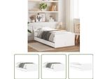 The Living Store Struttura Letto Con Cassetti Bianco 90X190 Cm