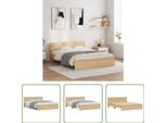 The Living Store Struttura Letto Con Testiera In Rovere Sonoma 150X200 Cm