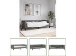 The Living Store Letto Da Giorno Con Materasso Grigio Scuro 90X200 Cm In Tessuto
