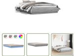 The Living Store Struttura Letto Con Led Grigio Rovere Sonoma 140X200 Cm