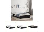 The Living Store Giroletto Con Cassetti Nero 120X200 Cm In Materiale Ligneo
