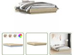 The Living Store Struttura Letto Con Led Rovere Sonoma 150X200 Cm