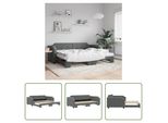 The Living Store Letto Da Giorno Allungabile Grigio Scuro 100X200 Cm In Tessuto