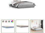 The Living Store Struttura Letto Con Led Grigio Rovere Sonoma 150X200 Cm