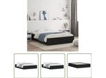 The Living Store Giroletto Con Cassetti Nero 140X190 Cm In Materiale Ligneo