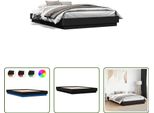 The Living Store Struttura Letto Con Led Nero 150X200 Cm