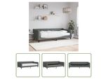 The Living Store Letto Da Giorno Con Materasso Grigio Scuro 90X200 Cm In Tessuto