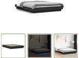 The Living Store Giroletto Con Led Nero 120X200 Cm Materiale A Base Di Legno