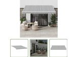 The Living Store Tenda Manuale Con Led Antracite E Bianco 400X300 Cm