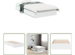 The Living Store Giroletto Con Cassetti Bianco 90X200 Cm In Materiale Ligneo