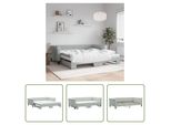 The Living Store Letto Da Giorno Allungabile Con Materassi Grigio Chiaro 100X200 Cm In Velluto