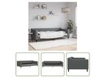 The Living Store Letto Da Giorno Grigio Scuro 90X200 Cm In Tessuto