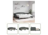 The Living Store Letto Da Giorno Allungabile Grigio Scuro 90X200 Cm In Tessuto