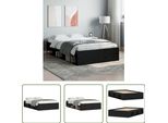 Struttura Letto The Living Store Nera 120X200 Cm