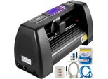 Vevor Plotter Da Taglio In Vinile, Plotter Da 375 Mm, Plotter Da Taglio In Vinile Con Controllo Offline, Plotter Nero Con Software Signmaster, 3 Lame, Accessori, Macchina Da Taglio Per Stampanti In Vinile Compatibile Con Windows