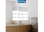 Tolletour Bagno Attacco Doccia Schermo Pieghevole Vasca Da Bagno Cabina Doccia In 6 Mm Nano 180 ° Esg Vetro Trasparente Destra E Sinistra Montabile 3 Pezzi Pieghevole 120 * 140CM Bianco