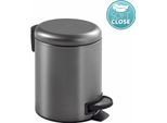 Cestino Per Rifiuti Potty 5L, Chiusura Ammortizzata, In Metallo Color Canna Di Fucile