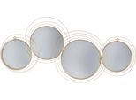 Gilde Spiegel, "Quadro"", Metall, Spiegelglas, Goldfarben, , L. 2 Cm, B. 88 Cm, H. 40 Cm 69635"