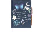 Something Different - Diario E Penna "Midnight Moth"", Ametista SD6473 (Taglia Unica) (Blu Navy/Oro)"