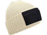 Beechfield - Uomo/Donna Unisex PC7539 (Taglia Unica) (Sabbia/Nero) Cappellino Zip Patch