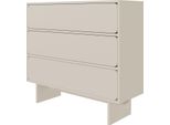 Selsey Wuwu - Cassettiera A 3 Cassetti, Greige 101 Cm