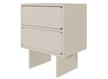 Selsey Wuwu - Comodino Con 2 Cassetti, Grigio, 50 Cm