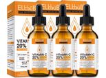 Siero Viso Con Vitamina C Ed E Acido Ialuronico Antirughe Vegan, 3X 60Ml