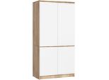Akord Armadio 4 Ante Rovere Sonoma/Bianco 90X51X180 Cm
