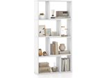 Libreria Costway A 4 Livelli, Scaffale In Piedi Con 8 Scomparti, Scaffale A Cubo, Scaffale Per Ufficio, Scaffale Portaoggetti Per Soggiorno, Camera Da Letto, Studio, 60 X 20 X 120 Cm (Bianco)