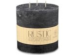 1.09 Candela A 3 Stoppini Rustic - Ca. 12 X 12 Cm - 65 Ore Di Autonomia - Colore: Nero Notte