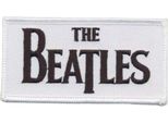 The Beatles - Logo Drop-T - Toppa Da Applicare Con Il Ferro - Poliestere RO6212 (Taglia Unica) (Bianco/Nero)