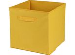 Dochtmann Scatola Per Callax, Scatola Di Immagazzinamento In Velluto A Coste, Giallo 31X31X31Cm
