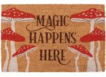 Something Different - Tappeto Per Porta "Magic Happens Here"", Fungo SD6323 (Taglia Unica) (Naturale/Marrone)"